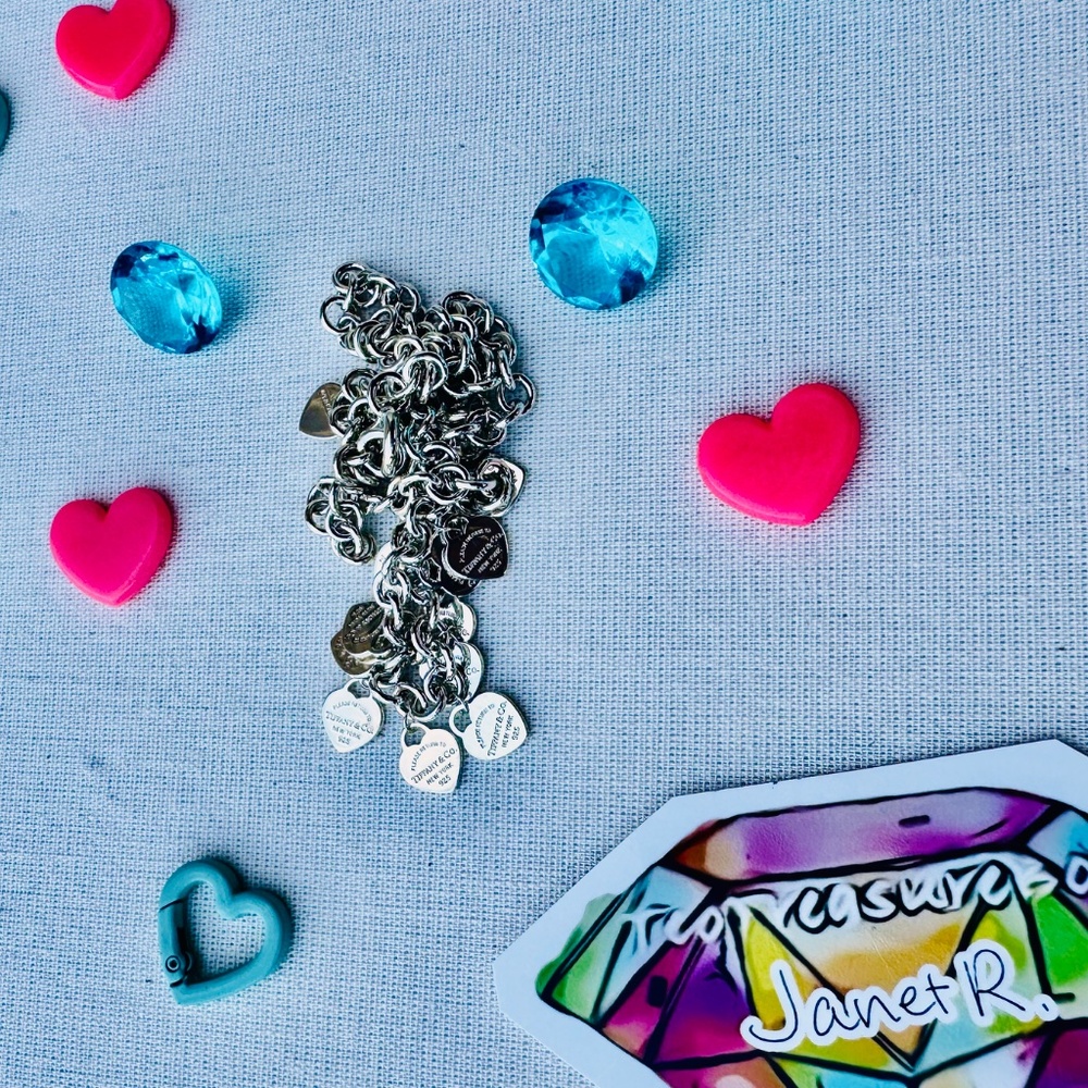 🩵Rare and Retired Tiffany & Co. Multi Heart Tag Necklace, Sterling Silver🩵 - Picture 7 of 9
